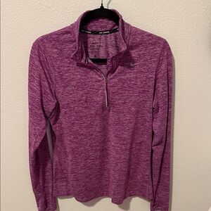 Nike Women's Heathered Purple Quarter-Zip Sweatshirt